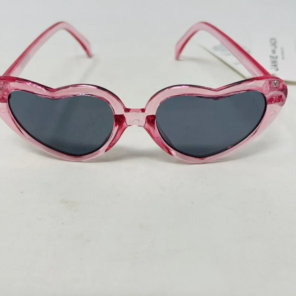 Janie and Jack Toddler Girls Size 2-4 Years Heart Shaped Sunglasses in Pink